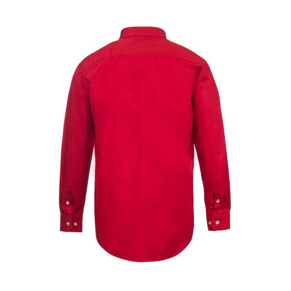 LIGHTWEIGHT LONG SLEEVE HALF PLACKET COTTON DRILL SHIRT WITH CONTRAST BUTTONS  Be the first to review this product