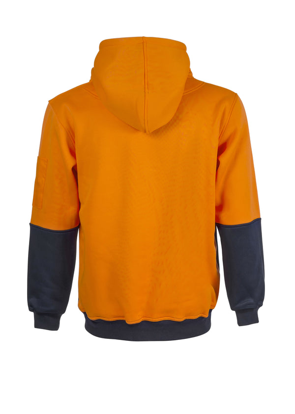 HI VIS TWO TONE HOODIE - BRUSHED BACK FLEECE