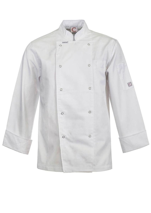 EXECUTIVE CHEFS JACKET WITH PRESS STUDS - LONG SLEEVE