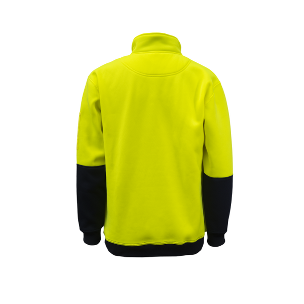 HI VIS TWO TONE HALF ZIP PULLOVER - BRUSHED BACK FLEECE